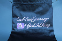 Load image into Gallery viewer, One True Journey, &quot;#GodIsKing&quot; Satin Drawstring Bag

